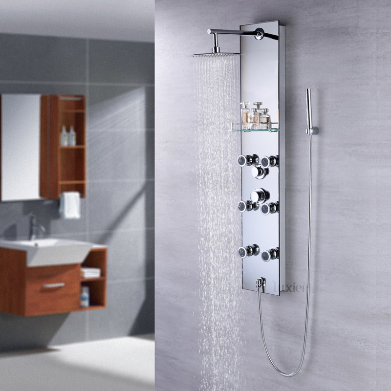Luxier 51" MultiFunction Pressure Balanced Rainfall Shower Panel System & Reviews Wayfair